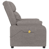 Massage Chair Taupe Fabric 348128
