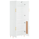 Highboard White 69.5x34x180 cm Engineered Wood 3195779