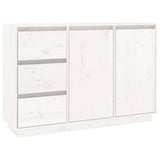 813805 Sideboard White 111x34x75 cm Solid Wood Pine