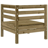 Garden Sofa Natural Wood Vacuum pressure impregnated pinewood 837983