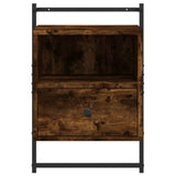 Bedside Cabinets Wall-mounted 2 pcs Smoked Oak 40x30x61 cm Engineered Wood 833438