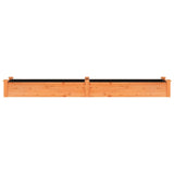 Garden Raised Bed with Liner Brown 240x45x25 cm Solid Wood Fir 364296