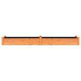 Garden Raised Bed with Liner Brown 240x45x25 cm Solid Wood Fir 364296