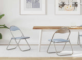 Folding Chair 2 pcs Grey 48 x 43.5 x 81 cm Faux Leather 42029046