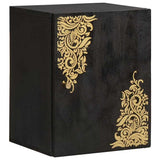 Bathroom Cabinet Set with Drawer 5 pcs Black Solid Mango Wood 3310162