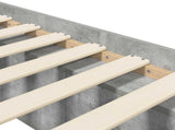 Bed Frame with Storage with Shelf Concrete Grey 80 x 200 cm 3429522