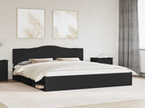 Bed Frame with Headboard Black 180 x 200 cm Solid Pine Wood 3413273