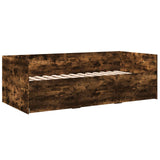 Bed Frame with Storage Smoked Oak 80 x 200 cm Engineered Wood 3429631