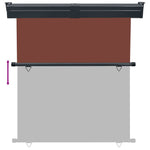 ZNTS Balcony Side Awning 175x250 cm Brown 48441