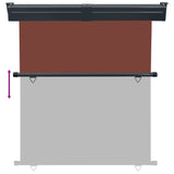 ZNTS Balcony Side Awning 175x250 cm Brown 48441