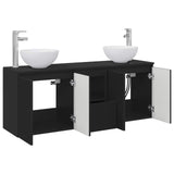 Bathroom Cabinet Set 3 pcs Black 49.5 x 35 x 63 cm 3405618