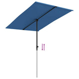 Garden Parasol with Aluminium Pole 2x1.5 m Azure Blue 47343