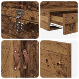 Storage Bed Frame with Drawer Old wood 236.5 x 150 x 31.5 cm 3335651