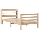 Bed Frame with Headboard without Mattress 75x190 cm Small Single 3306629