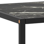 ZNTS Coffee Table Black with Black Marble Glass 120x50x35 cm 322886