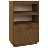 Highboard Honey Brown 67x40x108.5 cm Solid Wood Pine 820160