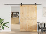 Sliding Door NARVIK Natural and Black 3445298