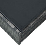 Sun Lounger Reclining Grey 200.5 x 70 x 75 cm Poly Rattan 42004126