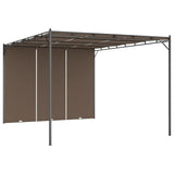 Garden Gazebo with Side Curtain 4x3x2.25 m Taupe 312264