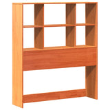 ZNTS Bed Frame without Mattress Wax Brown 75x190 cm Small Single Solid Wood Pine 3323247