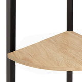 4-Tier Corner Shelf Light Brown and Black 45.5x31.5x150 cm 336391