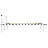 Bed Frame without Mattress White Metal 200x200cm 324839