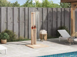 Outdoor Shower 206 cm Solid Pine Wood and Stainless Steel 886332