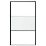 Shower walls Black 115 x 195 cm Glass and Aluminium 151879