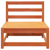 Garden Sofa 3-Seater Wax Brown Solid Wood Pine 837953