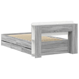 Bed Frame with Storage Grey Sonoma 80 x 200 cm Engineered Wood 3433914