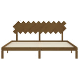 Bed Frame without Mattress Honey Brown 200x200 cm Solid Wood Pine 3193749