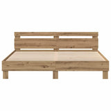 Bed Frame Artisan oak 200 x 200 cm Engineered wood 3333934