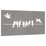 Garden Wall Decoration 105x55 cm Corten Steel Bird Design 824496