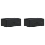 Wall-Mounted Bedside Cabinet 2 pcs Black 49 x 34.5 x 20 cm 898108