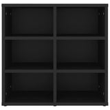 Shoe Cabinet Set of 2 Black Engineered wood Medium Shoe Cabinet 808687