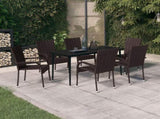 Garden Dining Set Brown and black 3099404