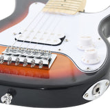 Electric Guitar for Kids with Bag Brown and White 3/4 30" 70195