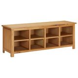 Shoe Rack 114x37x45 cm Solid Oak Wood 327436
