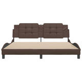 Bed Frame without Mattress "Zadar" Brown 180x200 cm Super King Faux Leather 3208200