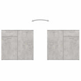 Sideboard Concrete Grey 160x36x75 cm Engineered Wood 3074931
