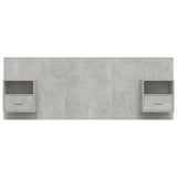 Bed Headboard with Cabinets Concrete Grey Engineered Wood 3115695