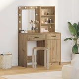 Dressing Table Set with Shelf 2 pcs Artisan Oak Engineered Wood 3334280