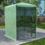 Greenhouse Green PE mesh fabric, powder-coated steel 227x223 cm 48166