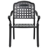 Garden Dining Set 5 pcs Black Aluminium 3334645