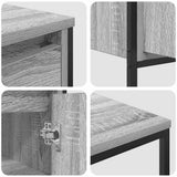 Bathroom Furniture Set with Shelf 3 pcs Grey Sonoma and Black 3328397