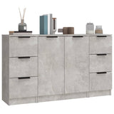 Sideboards 3 pcs Concrete Grey Engineered Wood 3115839