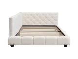 Upholstered bed, 3ft single bed 90190cm, With side rails on the bed, With two comfortable N604P390168W