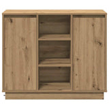 LED Sideboard Artisan Oak 90 x 32 x 75 cm Engineered Wood 869689