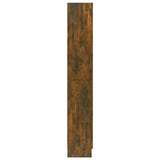 Vitrine Cabinet Smoked Oak 82.5x30.5x185 cm Engineered Wood 815621