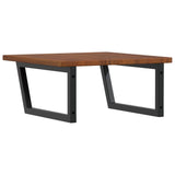 Basin Shelf Wall Mounted Steel and Solid Wood Oak 3302487